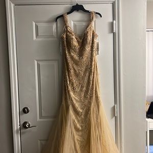 Beautiful gown never worn size 14 but can be taken to seamstress for alterations